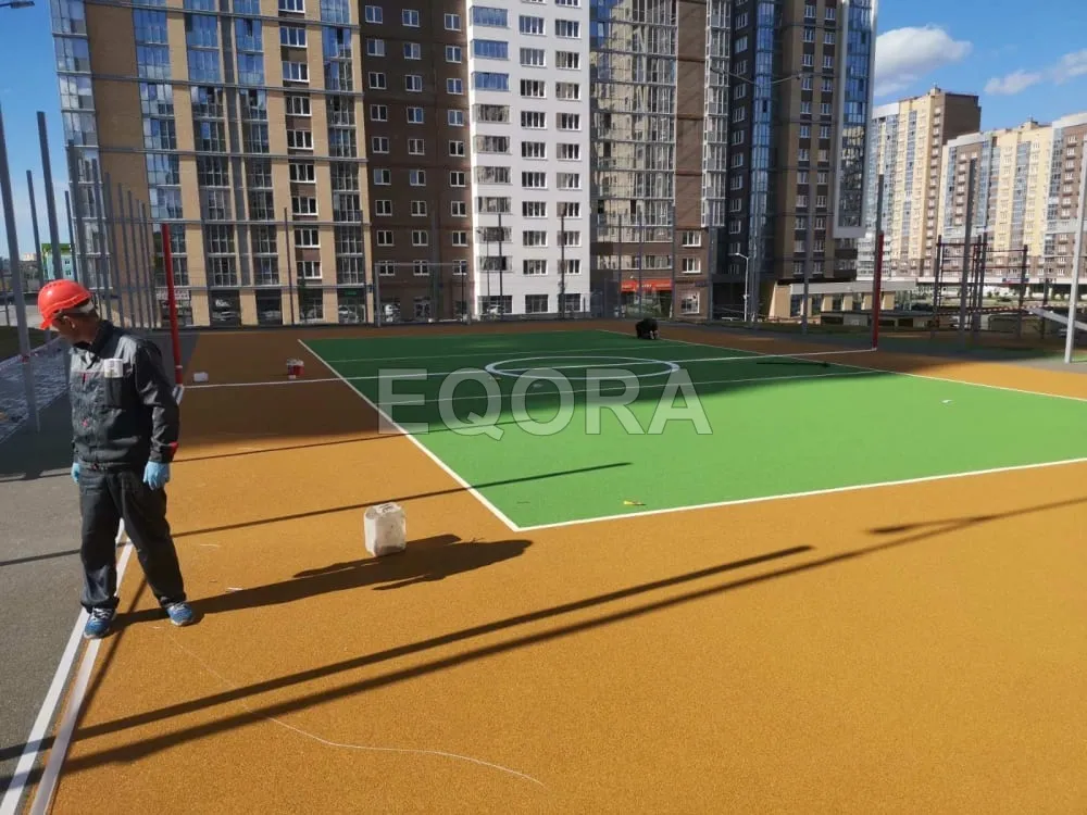 Из чего состоит бесшовное резиновое покрытие в Видном?